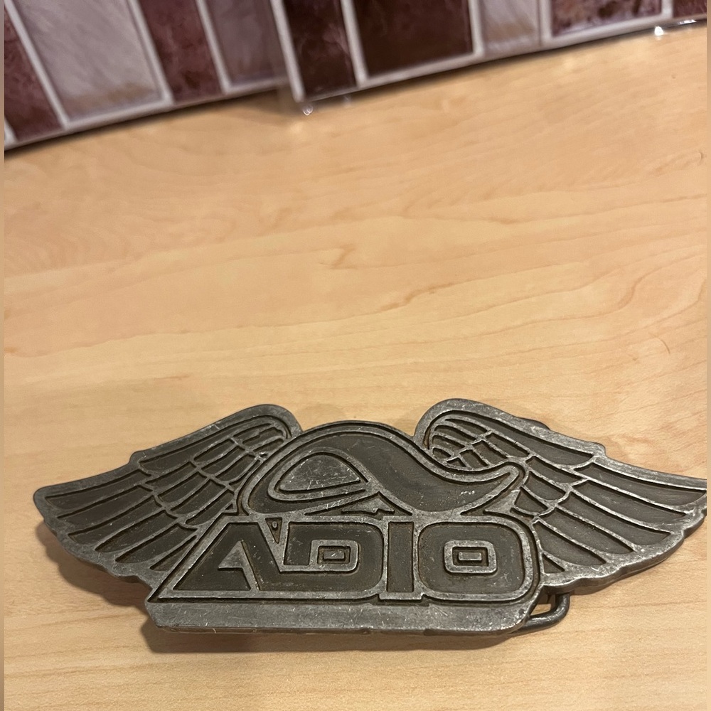 Adio Winged Logo Belt Buckle